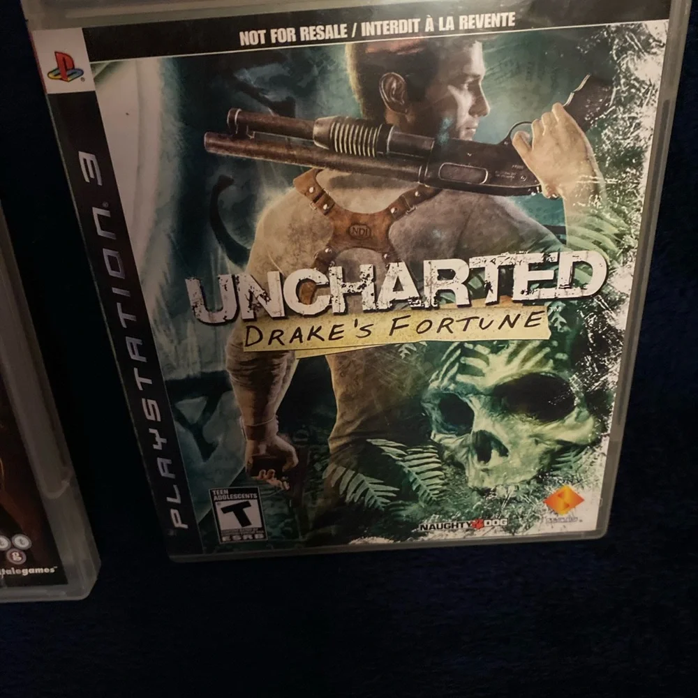 Sony PS3 Game Bundle - Ghost Recon, The Walking Dead, Uncharted (Black Cases)